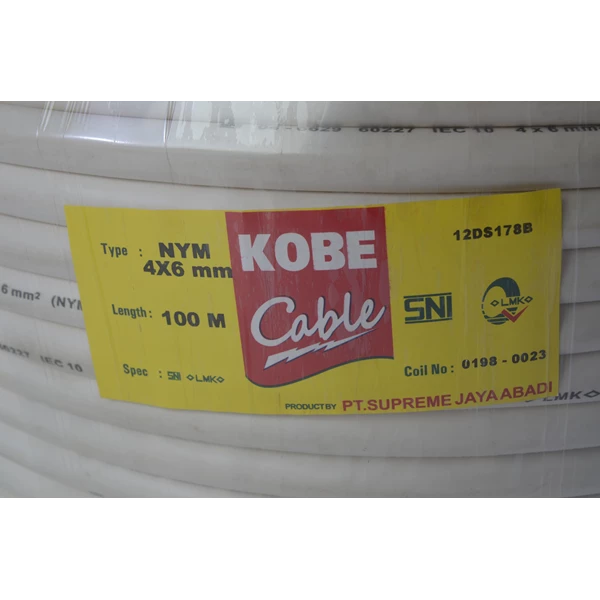 Kabel listrik NYM 3x4 Kobe Cable